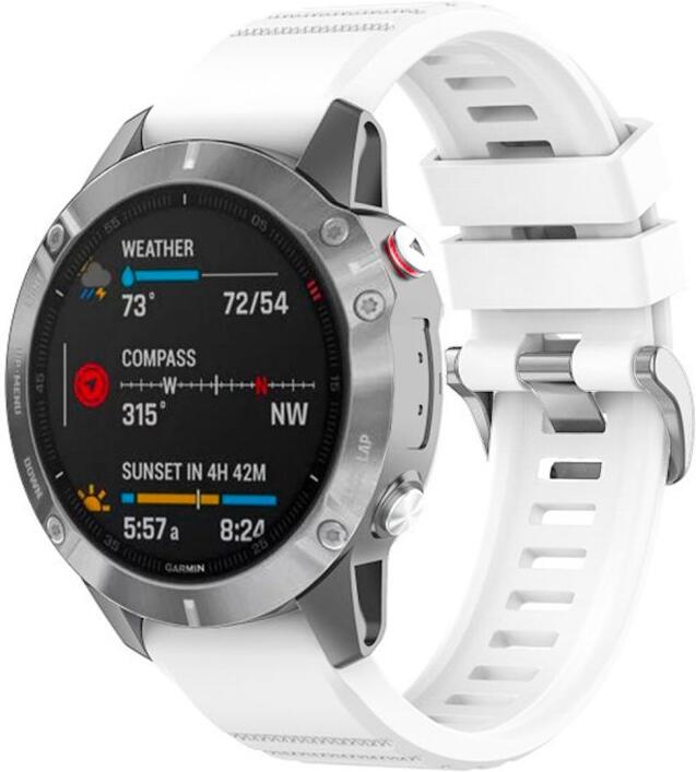 Silikonový řemínek FIXED Silicone Strap pro Garmin QuickFit 22mm, bílý