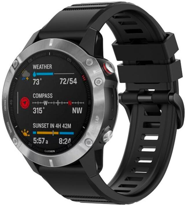 Silikonový řemínek FIXED Silicone Strap pro Garmin QuickFit 26mm, černý