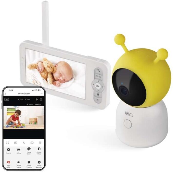 Emos goSmart Otočná dětská chůvička IP-500 GUARD s monitorem a WiFi (H4052)