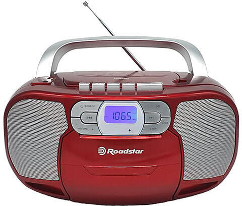 Radiomagnetofon Roadstar, RCR-4635UMPRD, PLL FM, CD MP3, USB, AUX in, červená