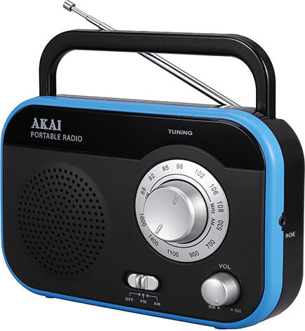 Rádio AKAI, PR003A-410, AM/FM, černá, 1 W RMS