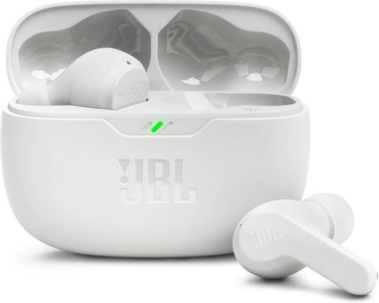 Bezdrátová sluchátka JBL Wave Beam, bílá