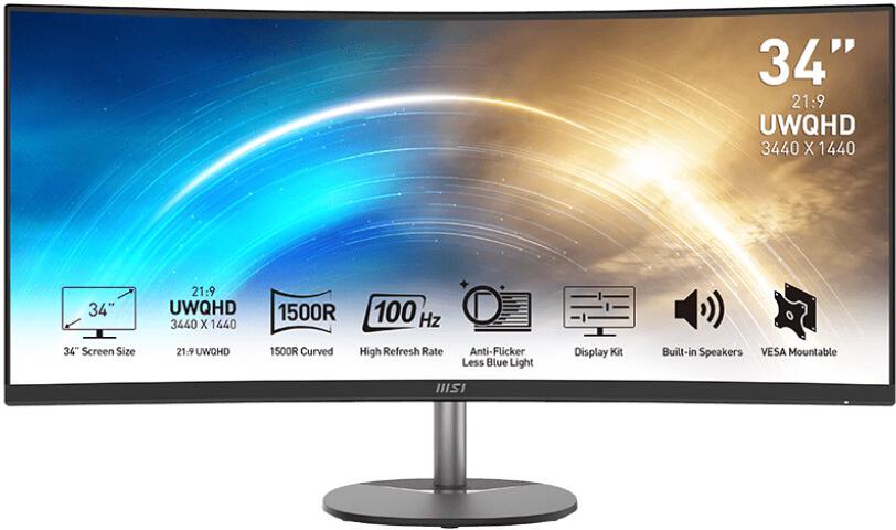 MSI Pro / MP341CQ / 34" / VA / wQHD / 100Hz / 1ms / Černá / 3R (PRO MP341CQ)