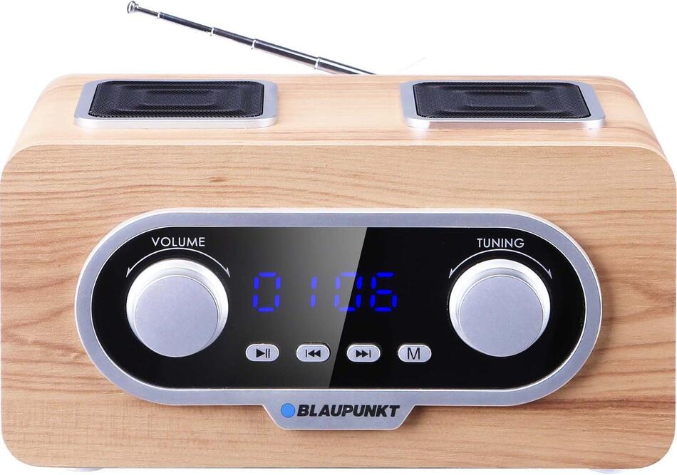 Radio BLAUPUNKT PP5.2CR, 1000mAh, FM PLL/SD/USB/AUX, světlé dřevo