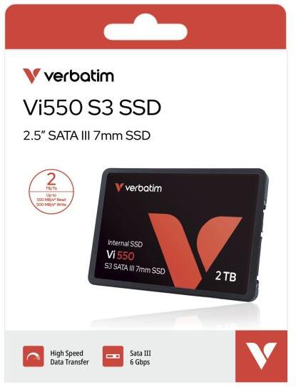 Verbatim SSD 2TB SATA III Vi550 S3 interní disk 2.5", Solid State Drive (49354)
