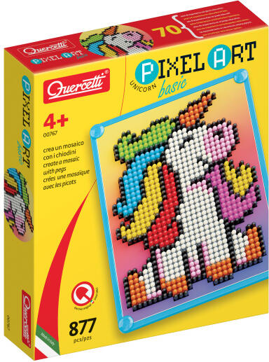 Quercetti Pixel Art 4 Kawaii Corgi - Jeu Mosaïques Créatives Avec Cadre