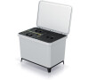 Odpadkový koš Prosperplast SYSTEMA 1x23l + 2x10l popelavý