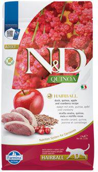 N&D Quinoa CAT Hairball Duck & Cranberry 1,5kg