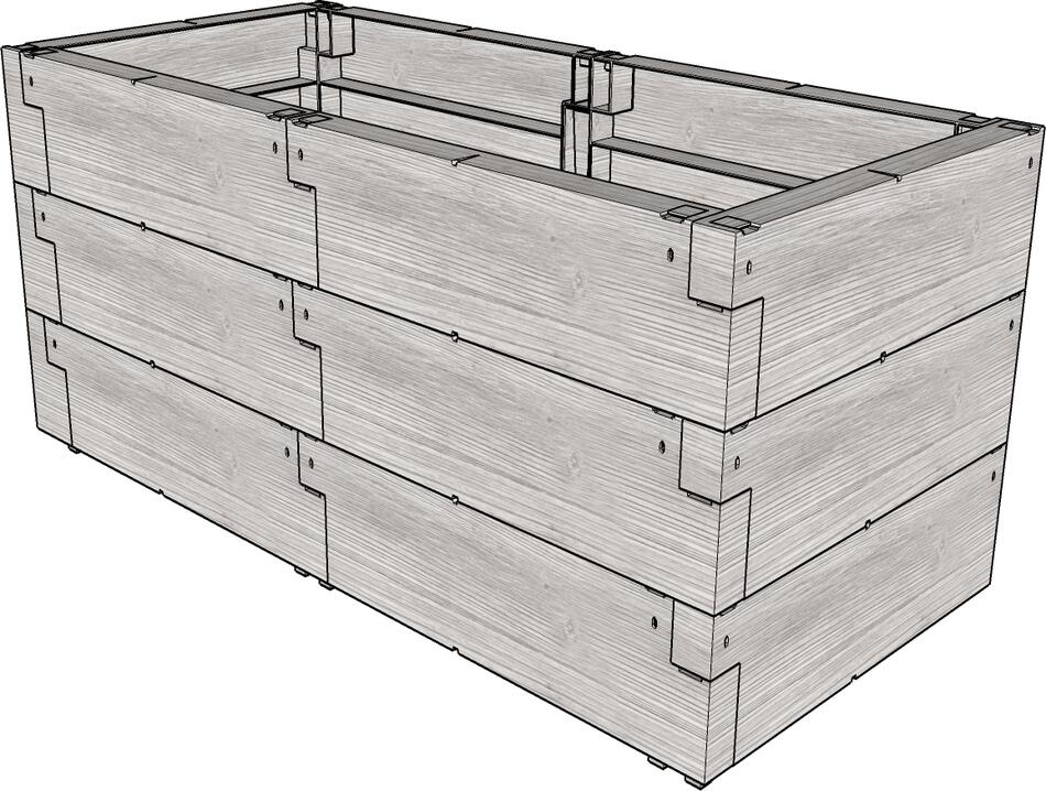 Vyvýšený záhon LanitPlast LG3178 3ER-SET