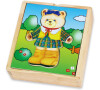 Dřevěné oblékací puzzle Viga Medvídek