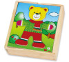 Dřevěné oblékací puzzle Viga Medvídek chlapec