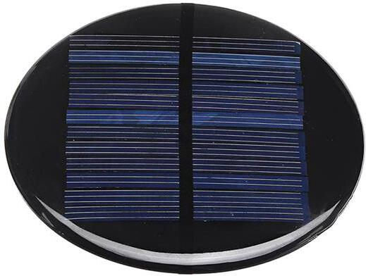 Solární panel mini 5V/110mA, polykrystalický, průměr 90mm HADEX