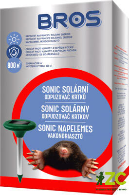 Odpuzovač krtků BROS Sonic solární