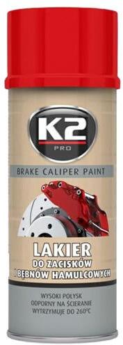 Barva na brzdové třmeny a bubny K2 BRAKE CALIPER PAINT 400ml Červená
