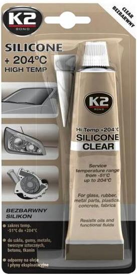 Vysokoteplotní čirý silikon K2 SILICONE CLEAR 85g