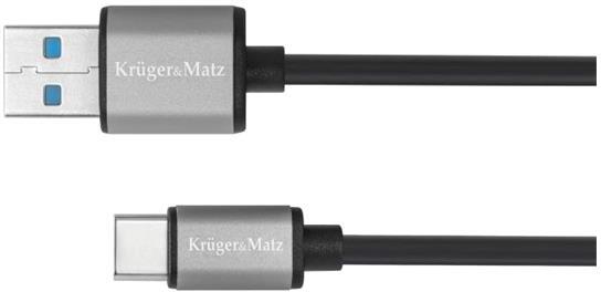 Kabel KRUGER & MATZ KM1244 Basic USB 3.0/USB-C 1m Black KRUGERMATZ