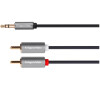 Kabel Kruger&Matz KM1214 Basic JACK 3.5 stereo/2xCINCH 1,8m