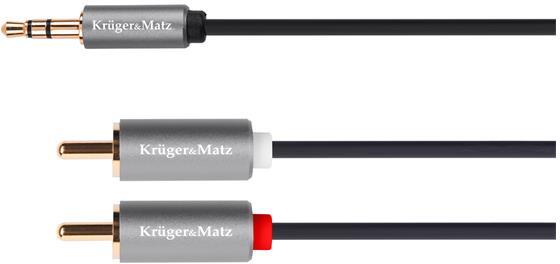 Kabel Kruger&Matz KM1214 Basic JACK 3.5 stereo/2xCINCH 1,8m