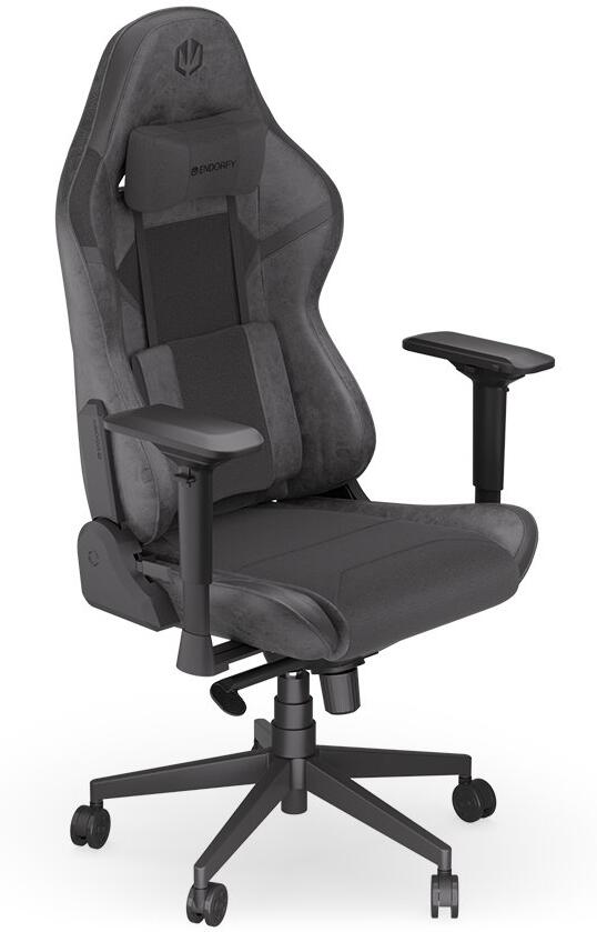 Endorfy herní židle Scrim BK / kombinace textil / kůže / černá (EY8A001)