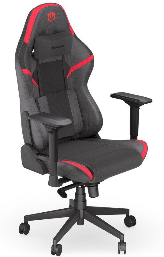 Endorfy herní židle Scrim RD / kombinace textil / kůže / černočervená (EY8A002)