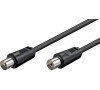 Kabel anténní 75 Ohm, IEC, M-F, 2,5m