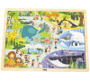 Dětské dřevěné puzzle Viga Zoo 48 dílků