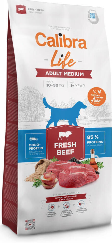 Calibra Dog Life Adult Medium Fresh Beef 12kg