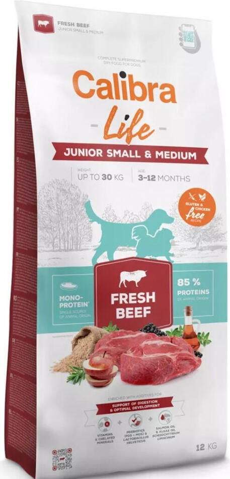 Calibra Dog Life Junior Small&Medium Fresh Beef 2,5kg