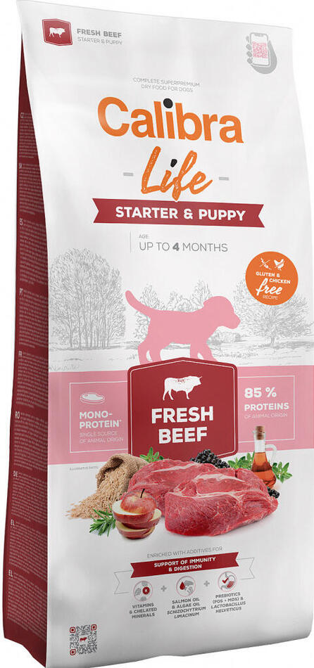 Calibra Dog Life Starter&Puppy Fresh Beef 12kg