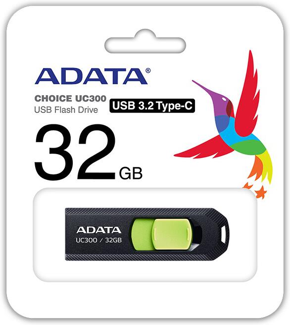 ADATA UC300/32GB/USB 3.2/USB-C/Černá (ACHO-UC300-32G-RBK/GN)