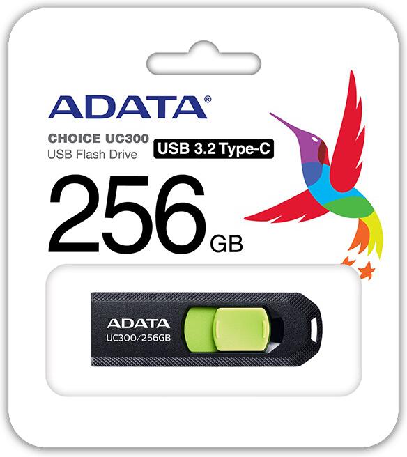 ADATA UC300/256GB/USB 3.2/USB-C/Černá (ACHO-UC300-256G-RBK/GN)