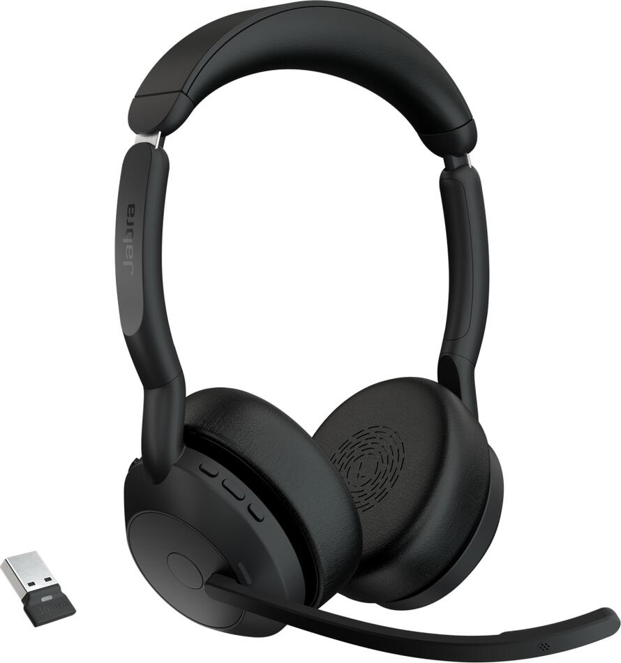 Jabra Evolve2 55 / Stereo / ANC / USB / BT-USB / Bezdrát / Černá (25599-989-999)