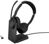 Jabra Evolve2 55 / Stereo / ANC / USB / BT-USB / Bezdrát / Stand / Černá (25599-989-989)
