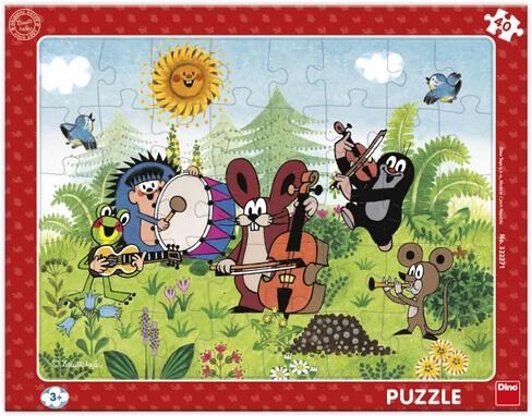 Dino Deskové puzzle Krtek a kapela 40 dílků