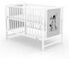 Dětská postýlka New Baby BEA Zebra bílo-šedá