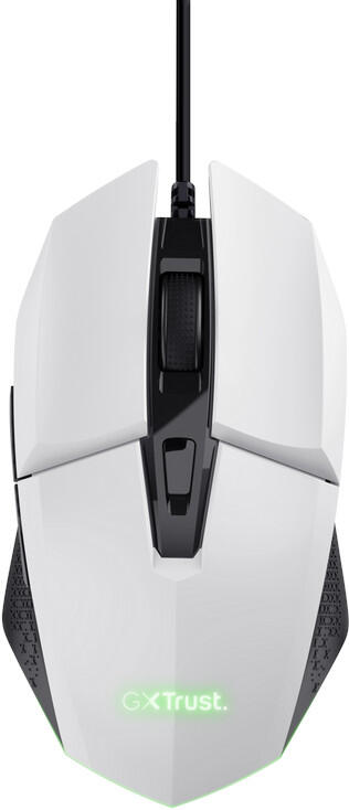 Trust GXT 109 FELOX/Herní/Optická/Pro praváky/6 400 DPI/Drátová USB/Bílá (25066)