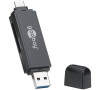 GOOBAY Čtečka karet SD a micro SD, USB-A 3.0 + USB-C
