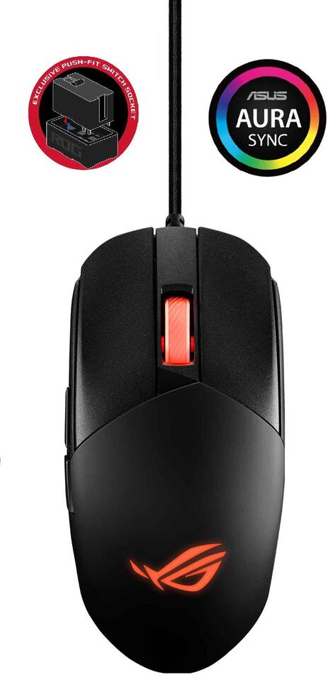 ASUS myš ROG STRIX IMPACT III, černá (90MP0300-BMUA00)