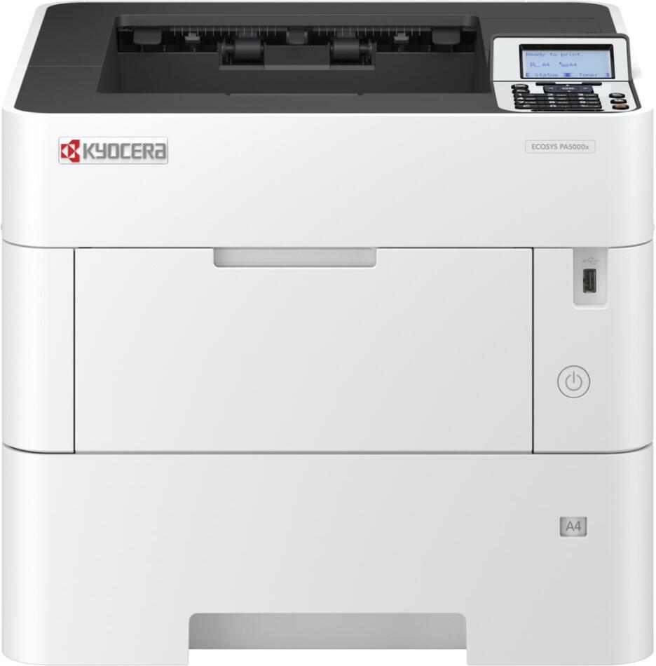 Kyocera ECOSYS PA5000x/ A4/ 50ppm/ 1200x1200 dpi/ PCL+PS3/ 512MB RAM/ Duplex/ USB/ LAN