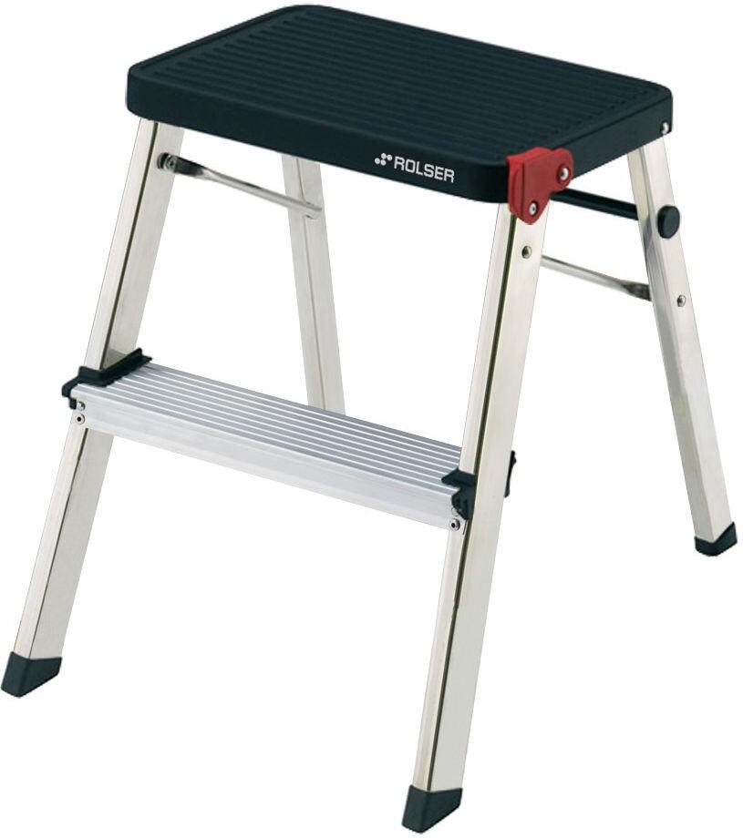 Schůdky Rolser EN131 M2 ALU Taburete, 2 stupně, černé