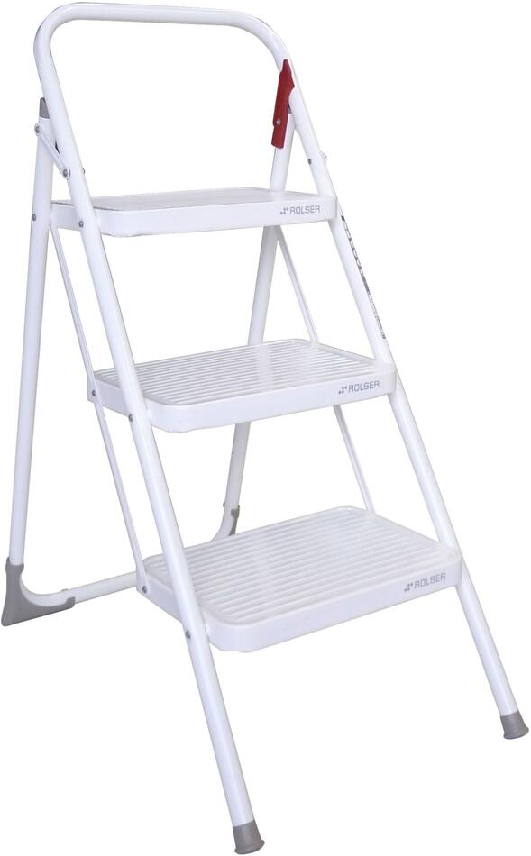 schůdky Rolser M11 UNE, 3 stupně, EN131, bílé