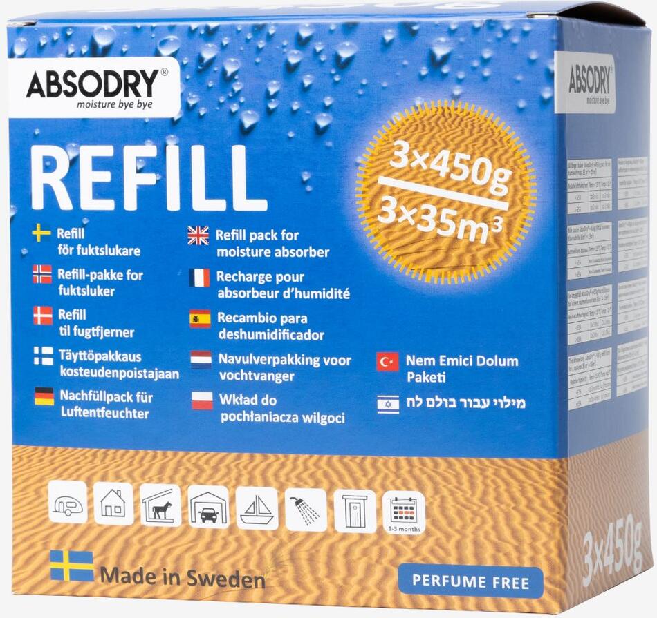 Náhradní sáčky Everbrand Sweden Absodry Maxi, 3x450g