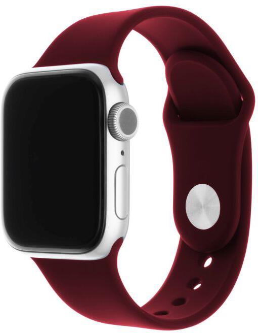 Set silikonových řemínků FIXED Silicone Strap pro Apple Watch 42/44/45/46/49mm, vínově červený