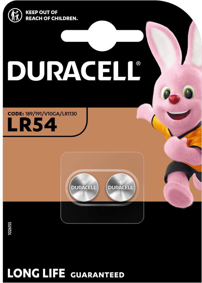 Duracell Alkalická knoflíková baterie LR54 2 ks (42467)