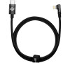 Baseus úhlový kabel USB-C - Lightning, 20W 2m, černý (CAVP000301)