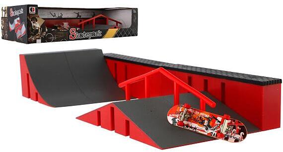 Skatepark Teddies skateboard prstový, plast