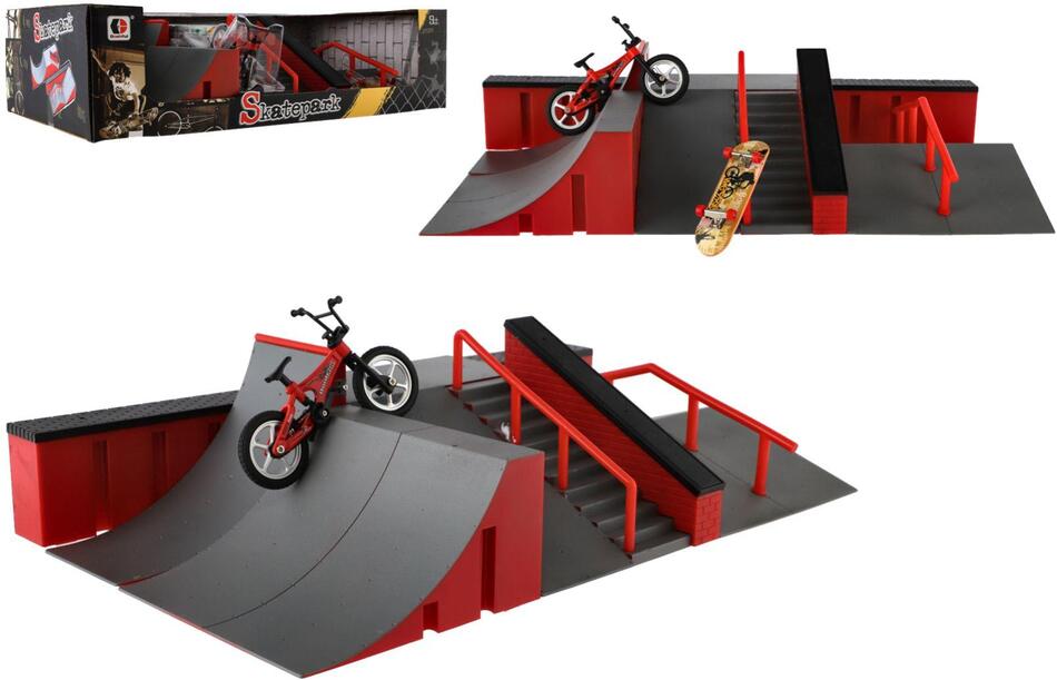 Skatepark Teddies rampy, kolo prstové, skateboard prstový, plast