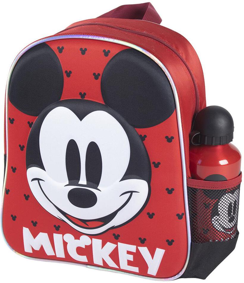 Dětský batoh Artesania Cerda 3D CON ACCESORIOS MICKEY + láhev 500 ml