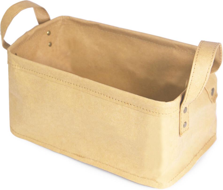 Košík Compactor úložný Basket Ecologic s dvěma držadly, béžový, 28 x 18 x 13 cm