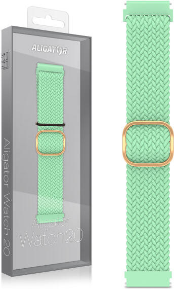 Řemínek textilní Aligator 20mm, tyrkysový